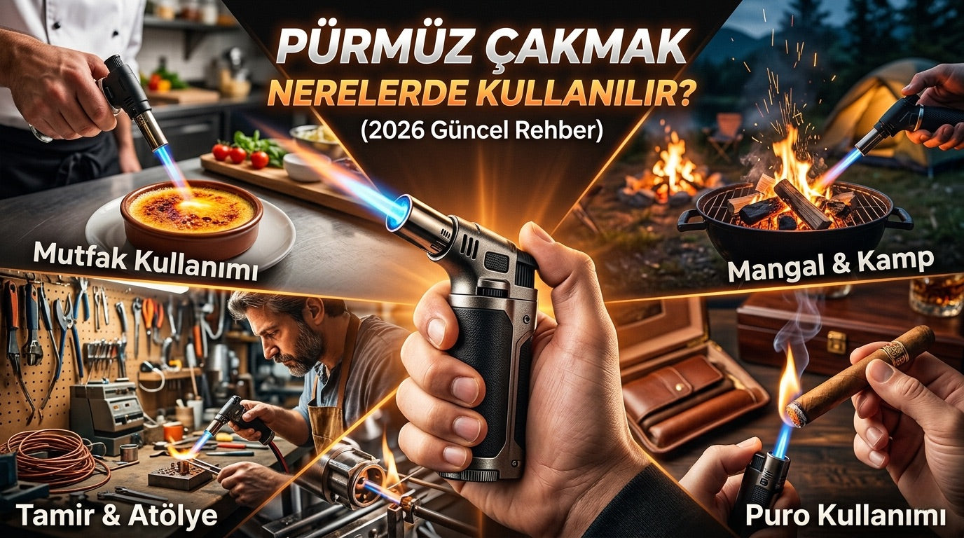 Pürmüz çakmak ile mangal yakma ve mutfak kullanımı