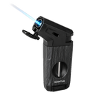 Quantum Old Wood Tek Torch Jet Alev V-Cut Puro Çakmağı: Klasik Ahşap Görünüm, Modern Torch Gücü