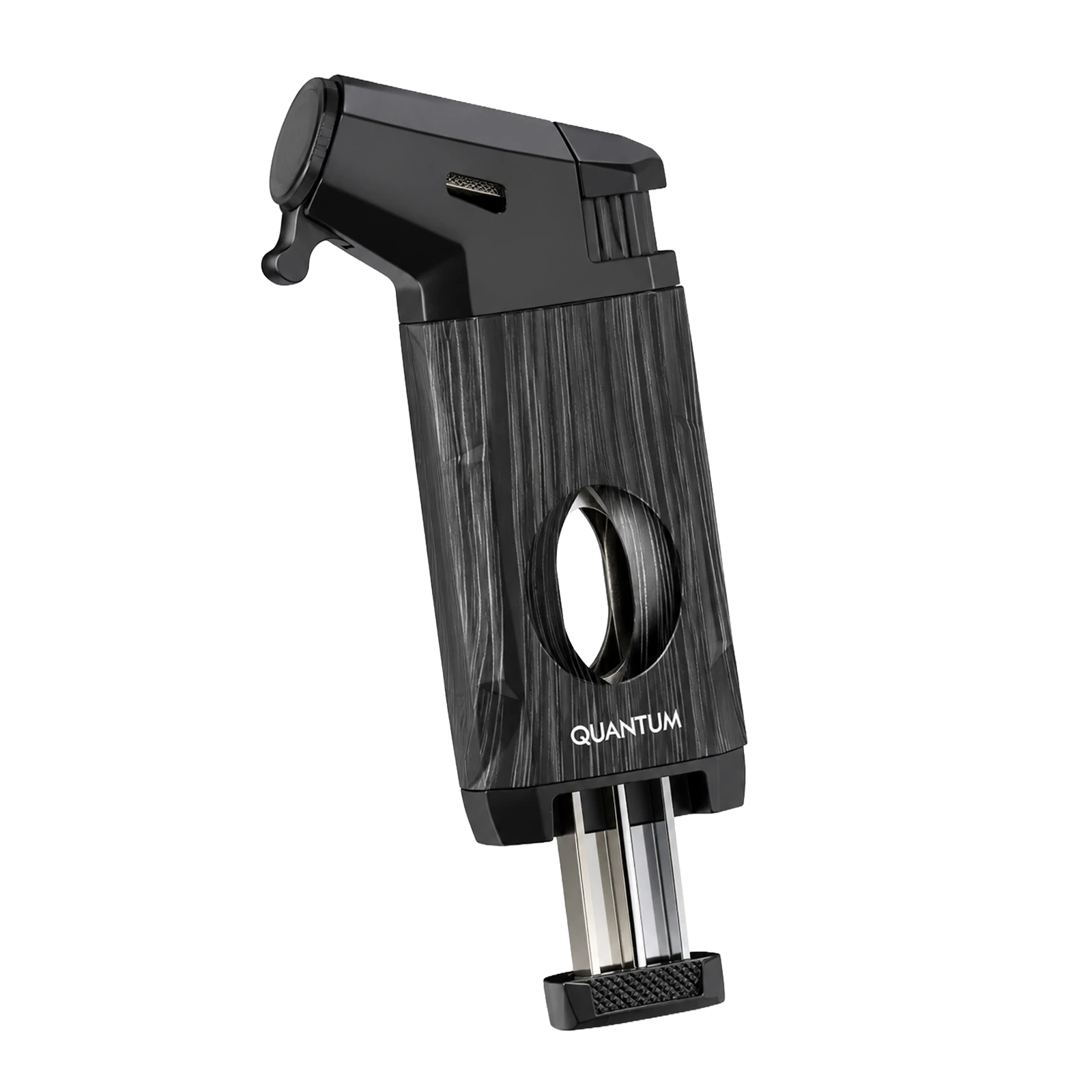 Quantum Old Wood Tek Torch Jet Alev V-Cut Puro Çakmağı: Klasik Ahşap Görünüm, Modern Torch Gücü