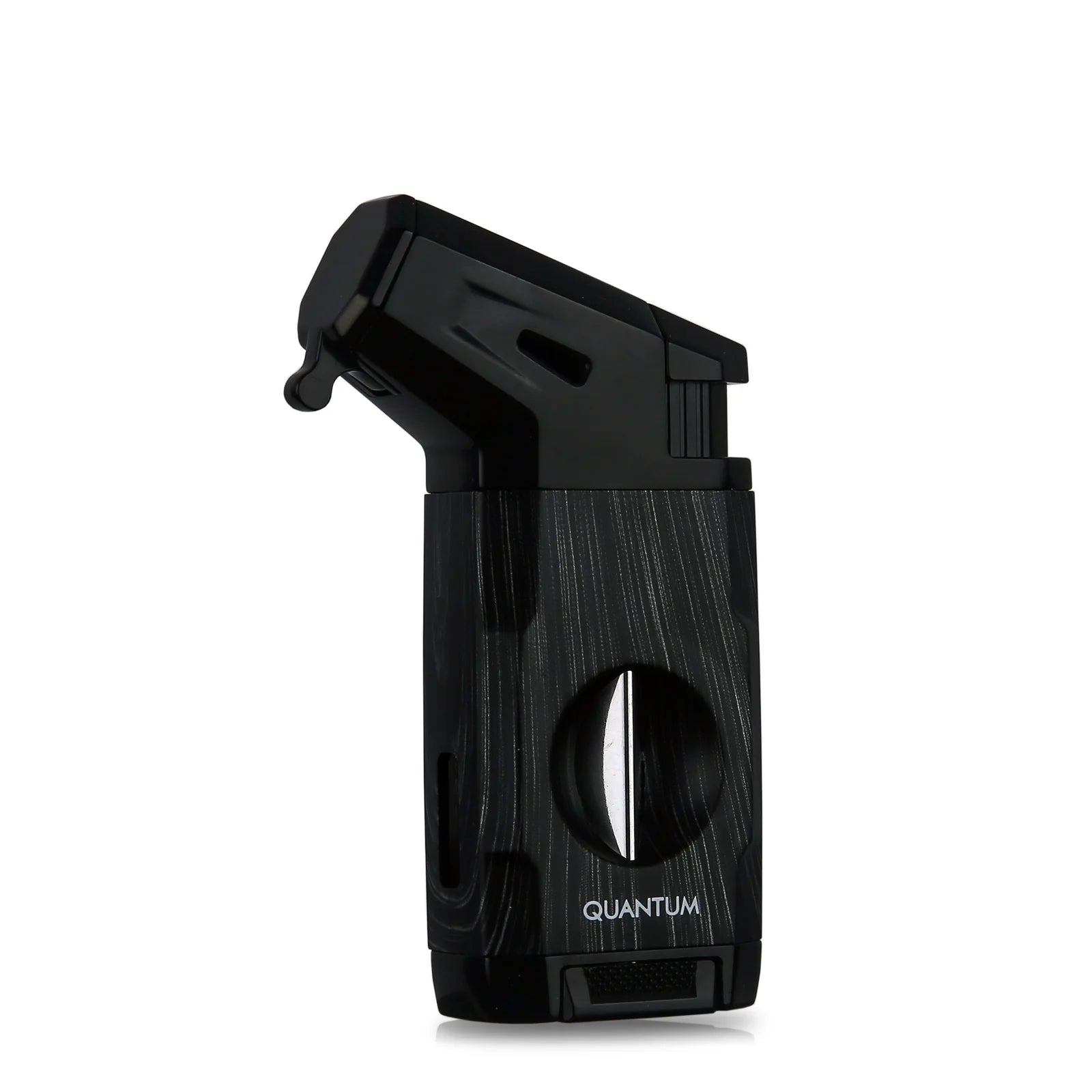 Puro Çakmağı Black Wood Jet Alev V-Cut Puro Kesicili
