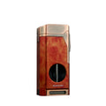 Quantoro Kesicili Dörtlü Jet Alev Brown Grain Puro Çakmağı: Ahşap Şıklığı, Quad Torch Gücü