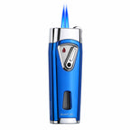 Quantoro Çift Jet Alev Ice Blue Puro Çakmağı: Parlak Tasarım, Güçlü Torch Performansı