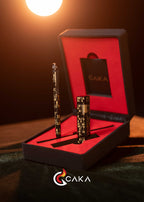 CAKA Pixel Kalem & Çakmak Seti: Geometrik Tasarım, Premium Metal Gövde