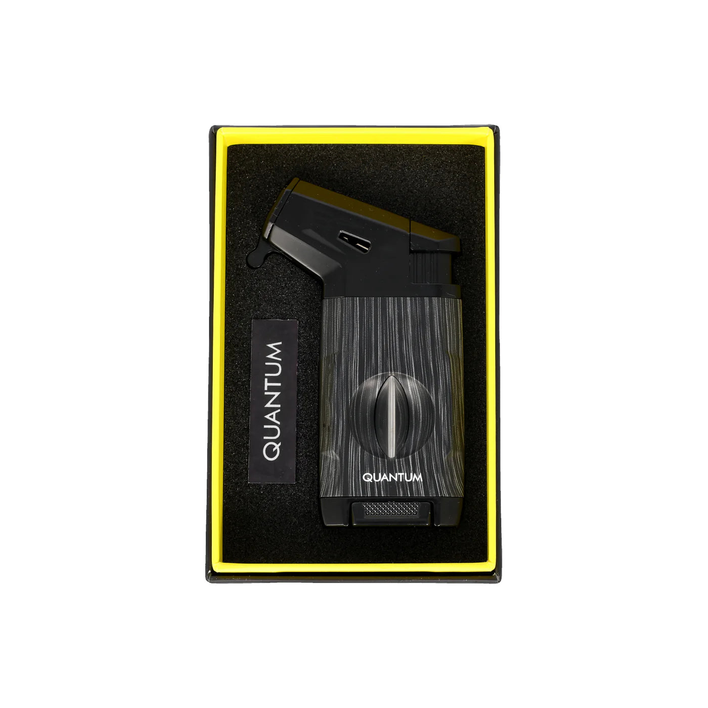 Puro Çakmağı Black Wood Jet Alev V-Cut Puro Kesicili