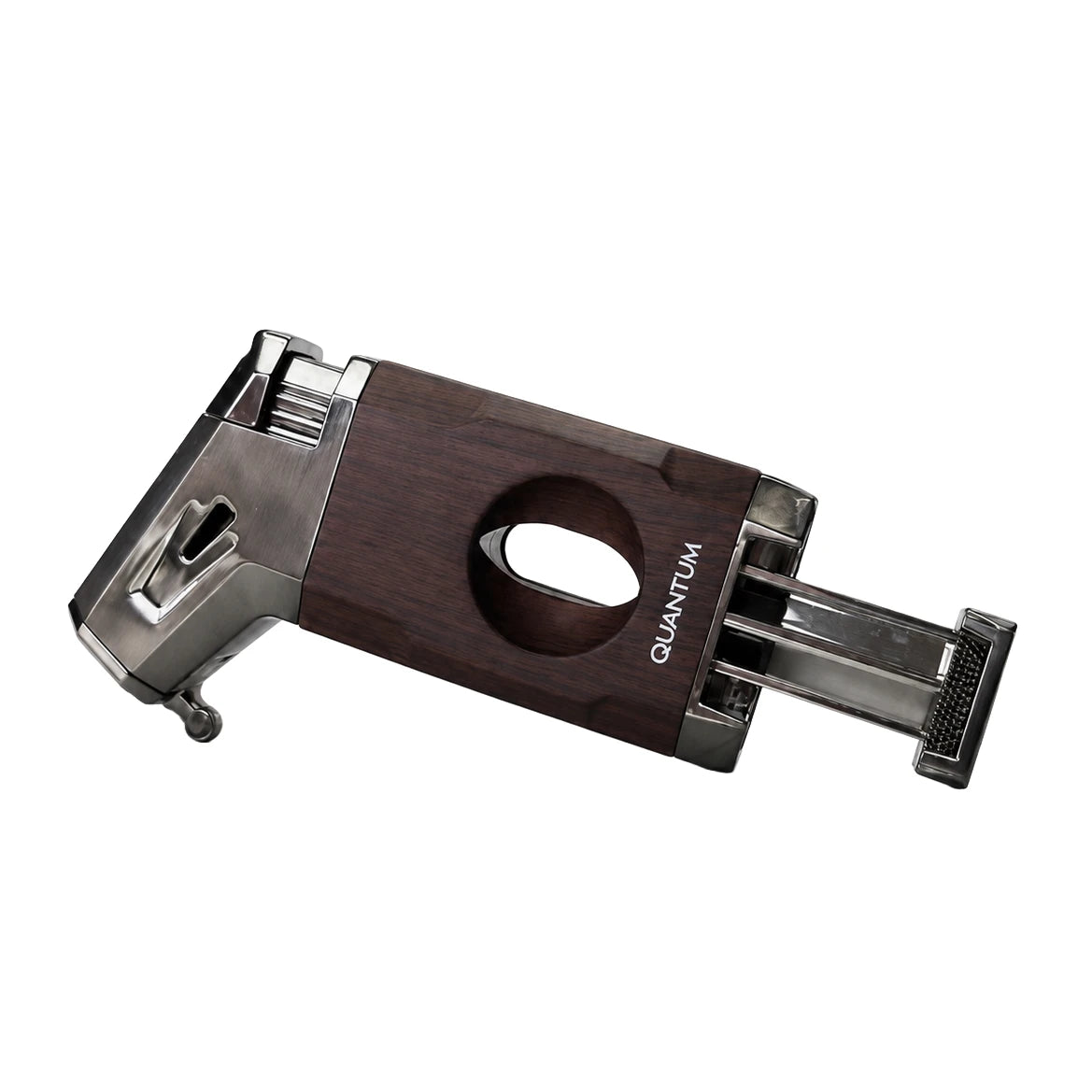 Quantum Old Wood Tek Torch Jet Alev V-Cut Puro Çakmağı: Klasik Ahşap Görünüm, Modern Torch Gücü