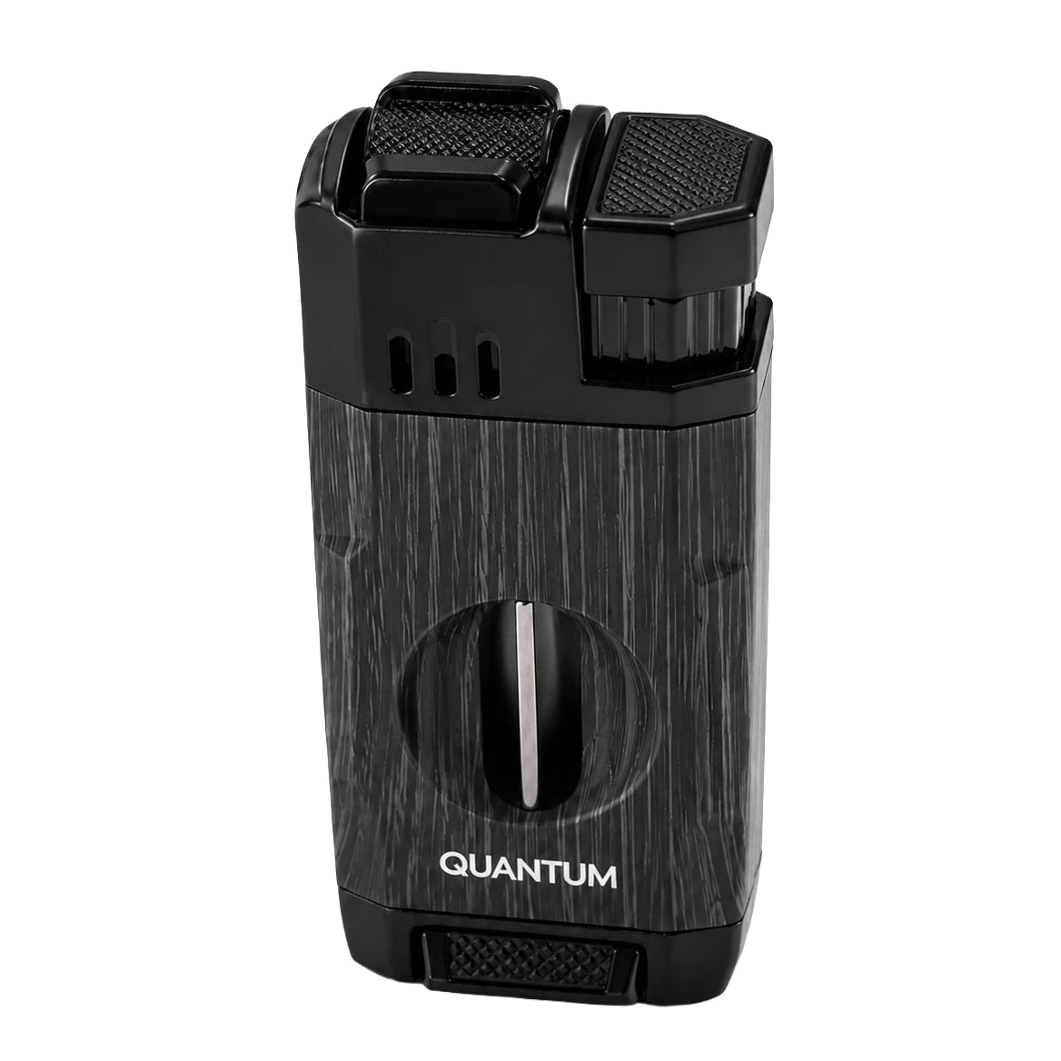 Quantum Black Çift Torch Jet Alev V-Cut Puro Çakmağı: Güçlü Alev, Kusursuz Kesim