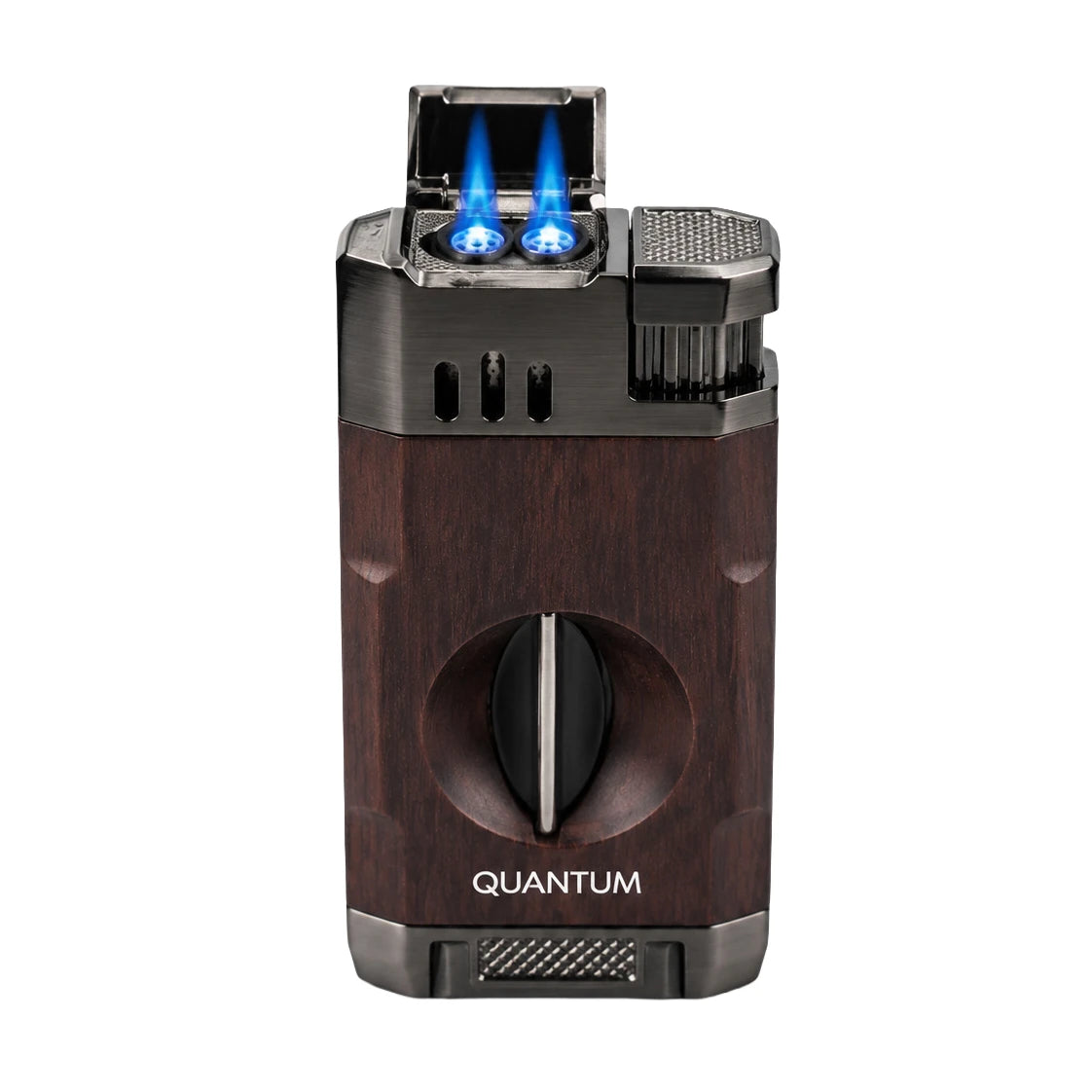 Quantum Black Çift Torch Jet Alev V-Cut Puro Çakmağı: Güçlü Alev, Kusursuz Kesim