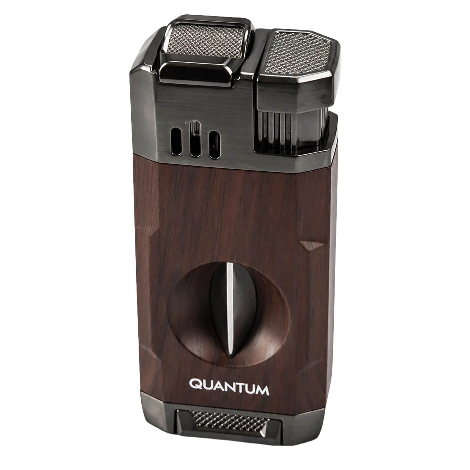 Quantum Black Çift Torch Jet Alev V-Cut Puro Çakmağı: Güçlü Alev, Kusursuz Kesim